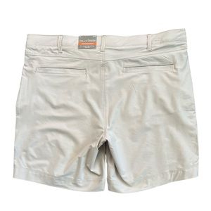 Falls Creek Men's Light Tan Flat Front Fast Dri Performance Golf Shorts‎ 46 NWT